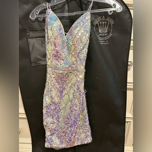 Beautiful iridescent dress. Worn for homecoming.